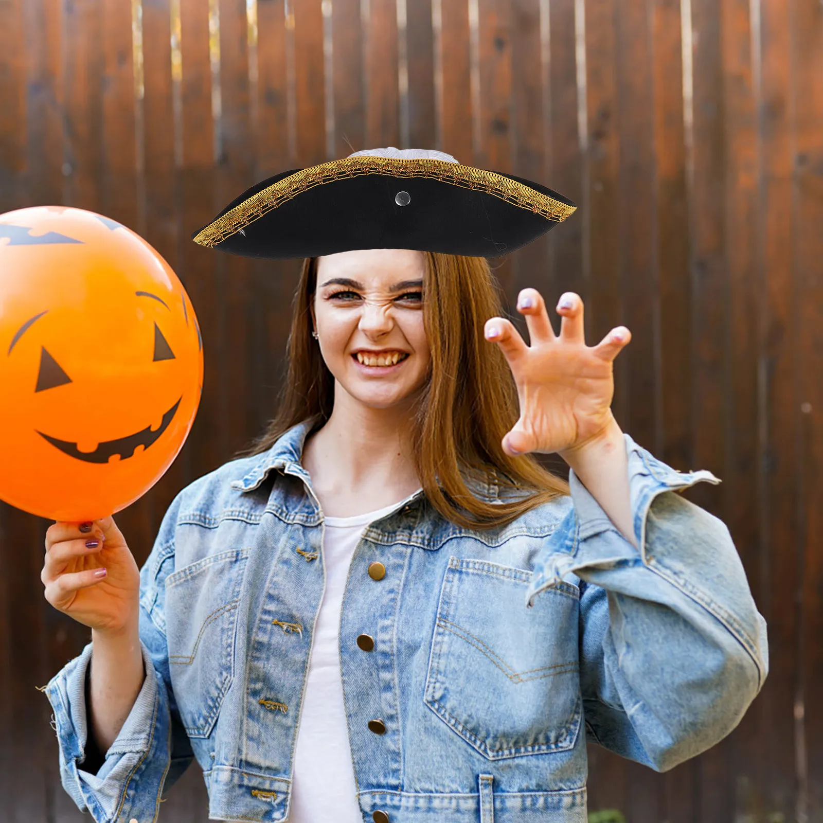 Czapka piracka dla dorosłych na Halloween, akcesoria do kostiumu pirata, ozdobny strój z piórami, rekwizyt do cosplayu, odporna na zużycie nakrycie głowy na karnawał, męska