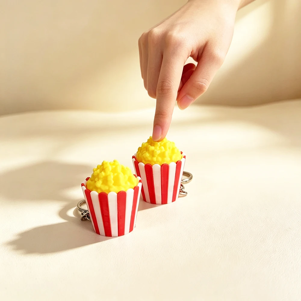 Clickable Popcorn 3d Printing Stress Relief Button Backpack Accessories Car Parts Keychain