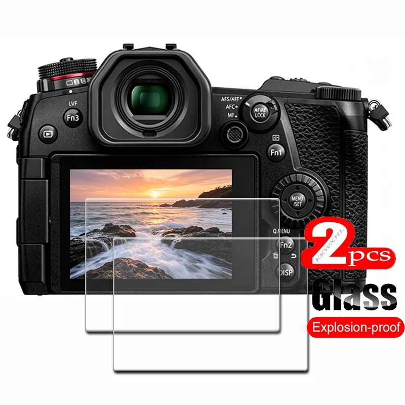 قطعتان من الزجاج المقوى لحماية الشاشة لهواتف باناسونيك S5 S5II S5IIX S5M2 GH5 GX850 G9 G8 G7 GX85 GX80 G85 G80 GF10 GF9 GF8