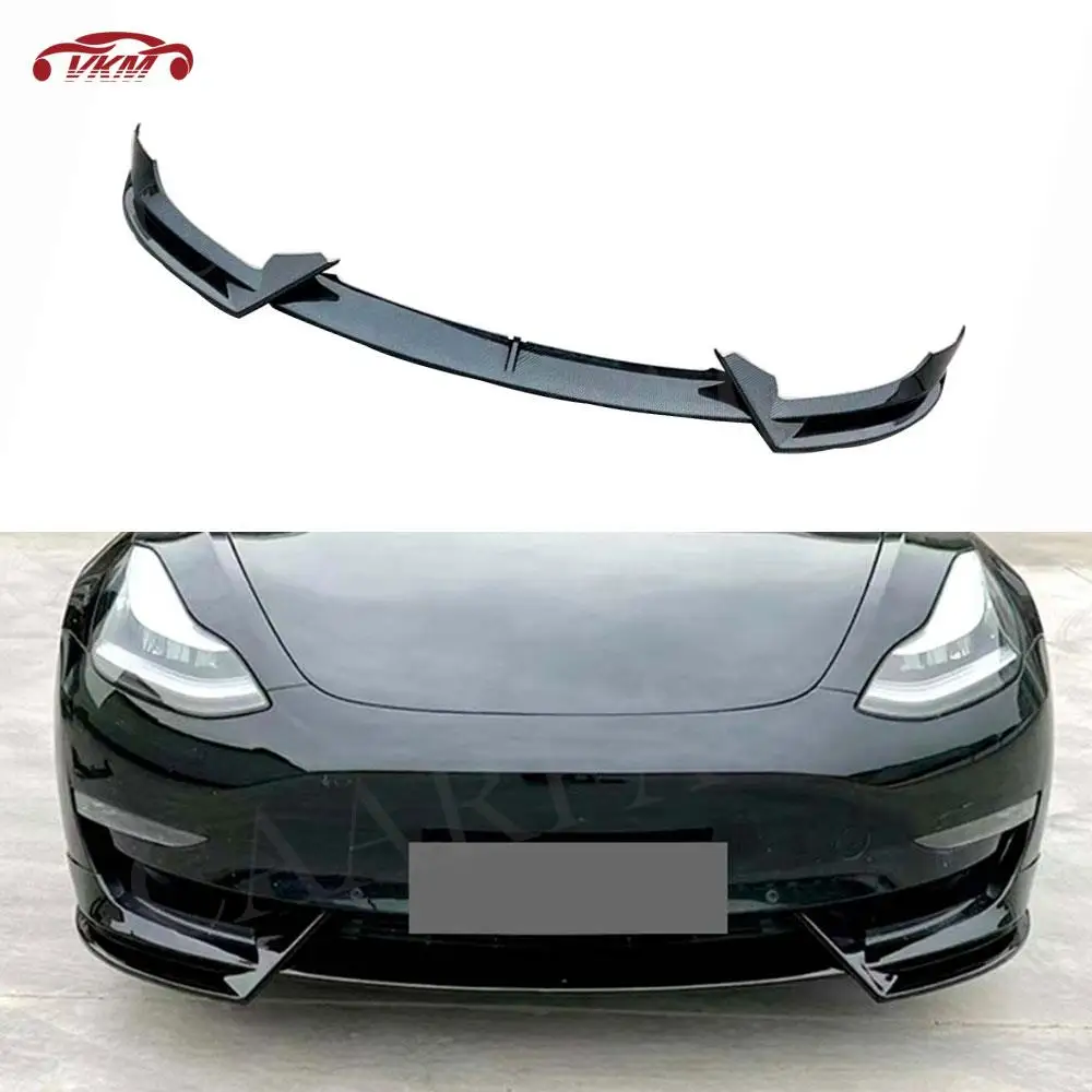 

Front Bumper Lip Chin Spoiler Splitter for Tesla Model 3 2017+ Car Lip Spoiler ABS Car Accessories