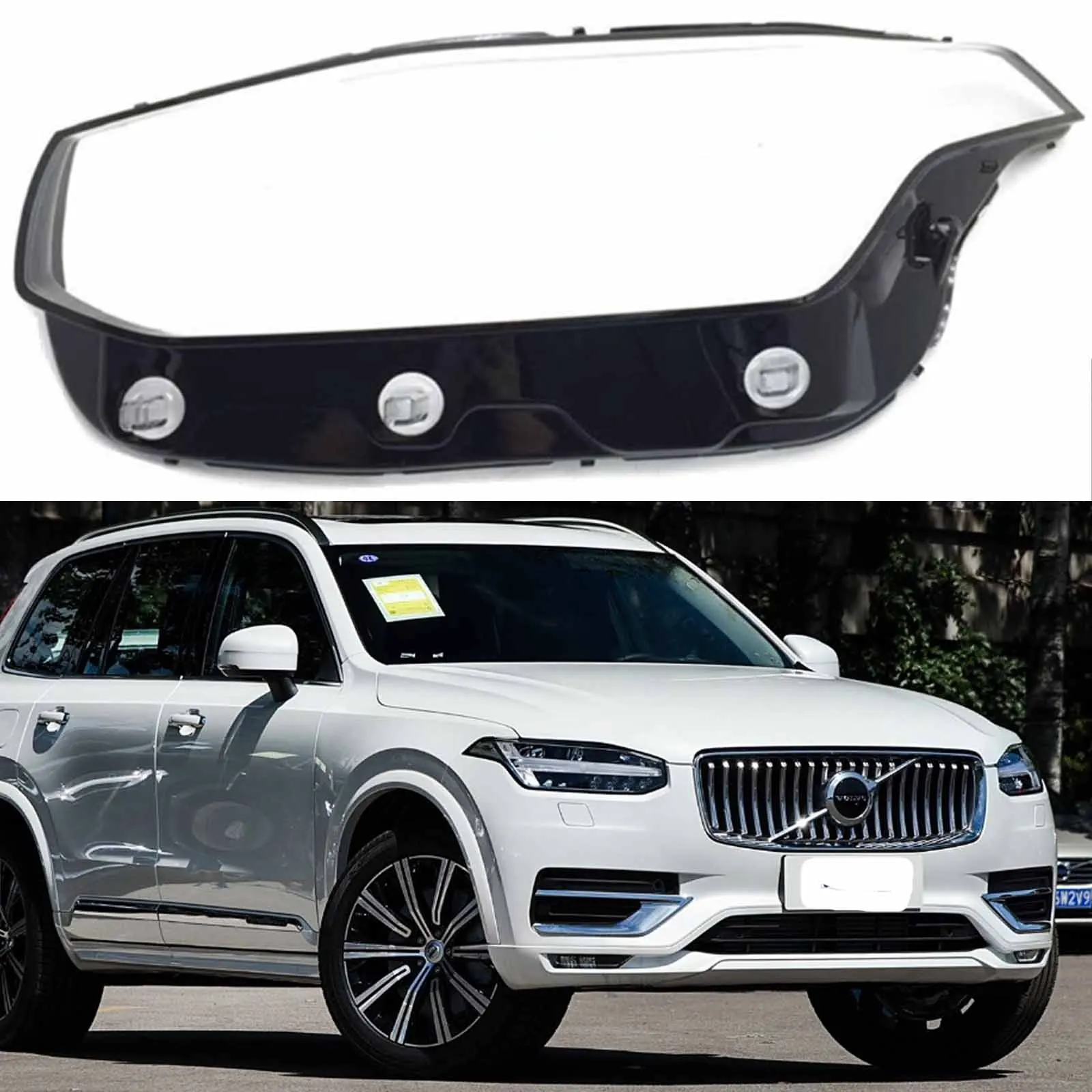 

The Vo lvo XC90 2015-2022 Headlight Shell Cover Headlamp Lens Glass Car Accessory for Enhanced Visibility