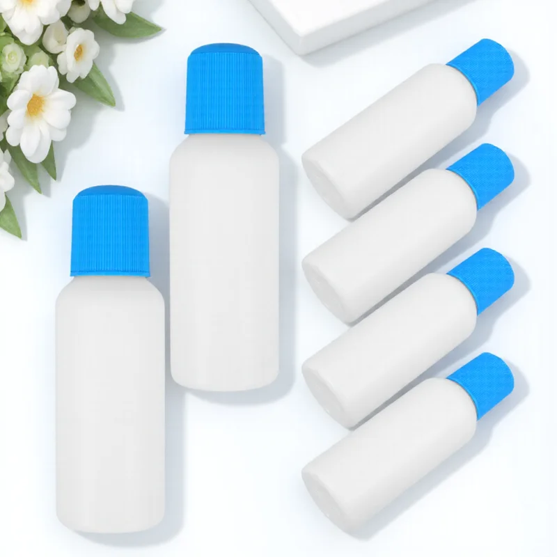 

6 Pcs Liniment Bottle Applicator Bottles Refillable Sponge Head Liniments Small Translucent