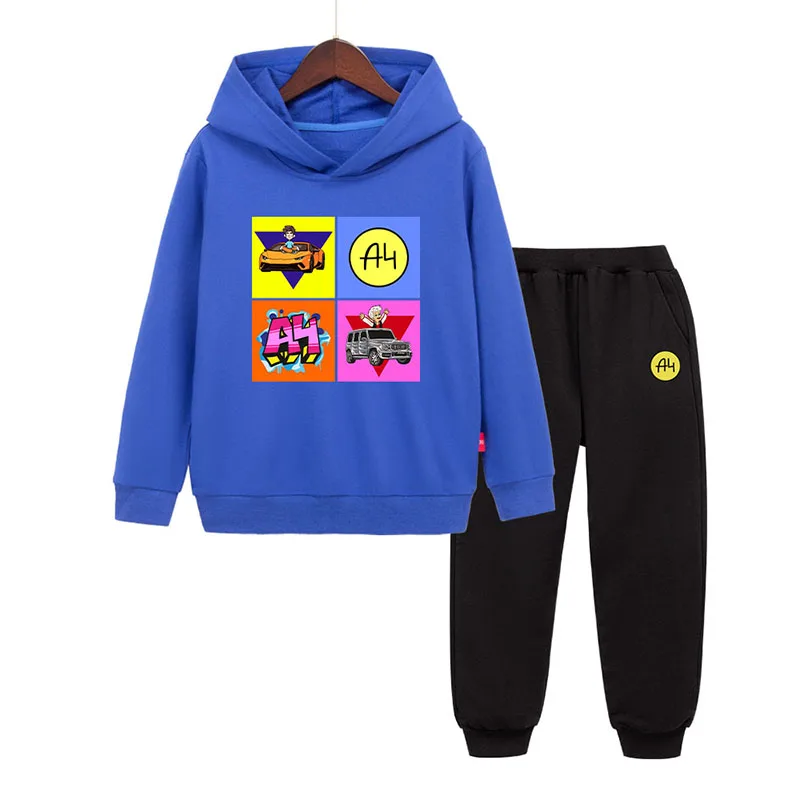 

Cartoon Влад a4 Бумага Children hoodie Sweatshirt Suit Tops Pullovers Autumn Kids clothing boys Casual а4 мерч Hooded