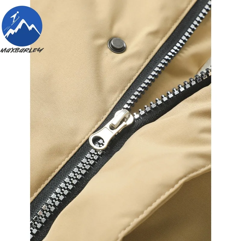 Maxbarley Fleece Trench Coat Men Winter 2025 New Fashion Retro Long Cold Proof Warm Overcoat Man Brand Thick Windbreaker Jacket