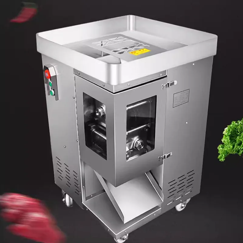 Picture 7: Commercial Large Meat Shredding and Slicing Machine2.5//3/3.5/4mm One-Time Shredder Machine Double Blade Set 220/110v Customized