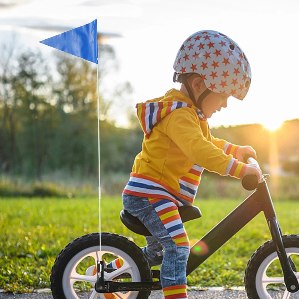 

2Pcs Bicycle Flagpole Safety Bike Flags for Children Sturdy Glass Fiber Poles Enhanced Visibility Kids Cycling Accessories
