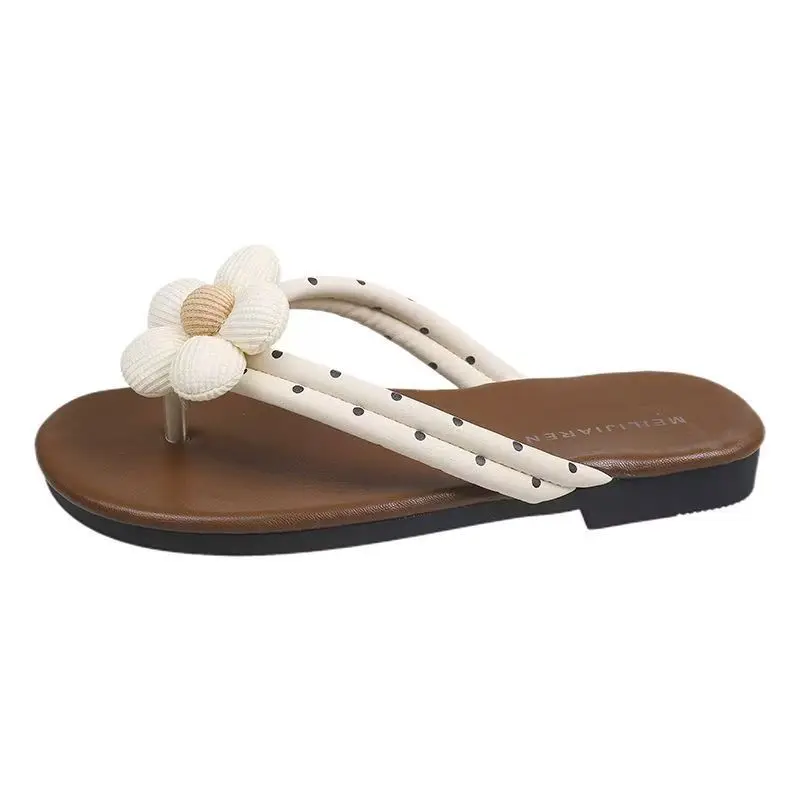

Women Flat Sole Flower Flip Flop Slippers Summer New Soft Sole Non Slip Home Slippers Lightweight Outdoor Beach Slippers Sandals