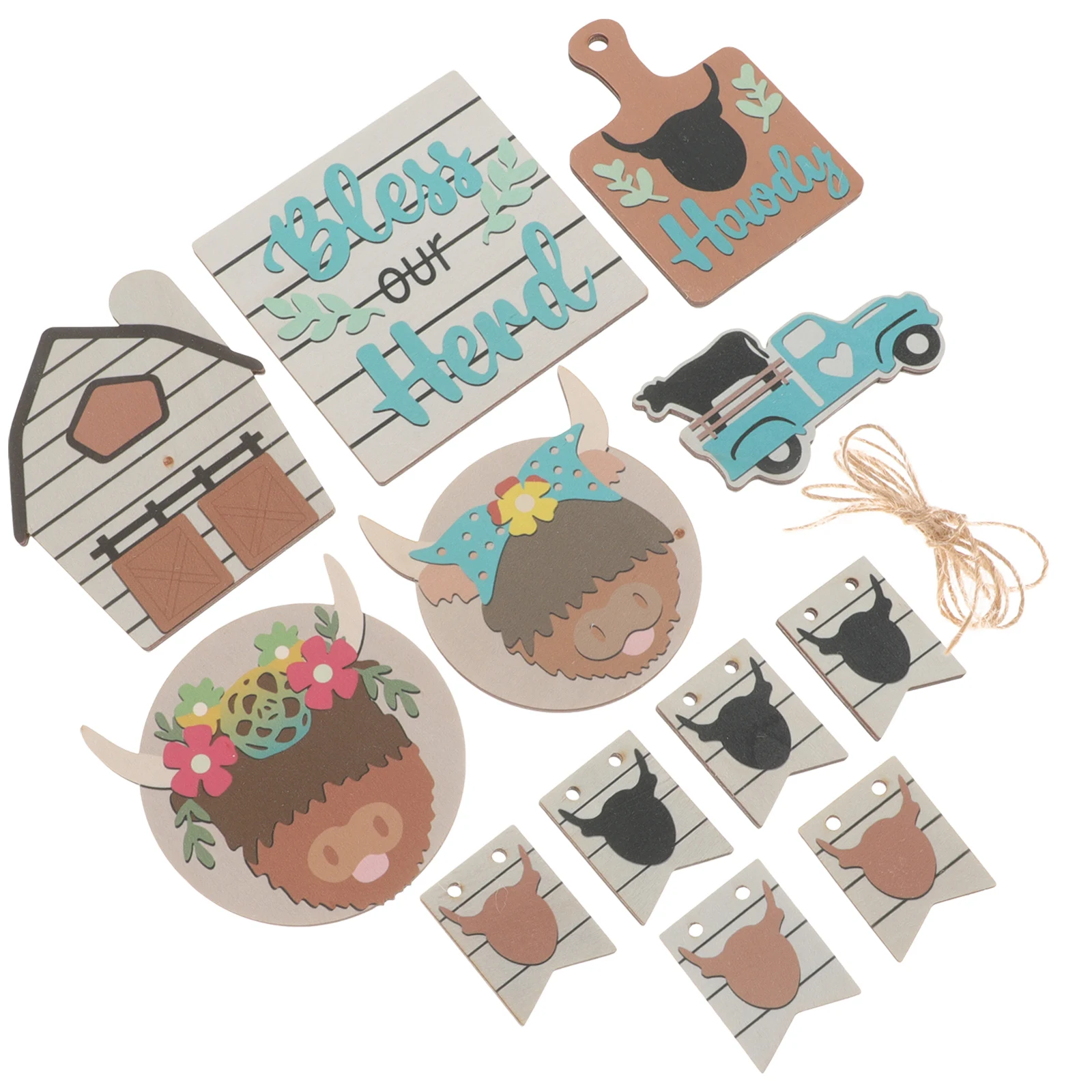 

Wooden Sign Decorations for Farmhouse Tiered Tray Centerpiece PVC Props Kitchen Tabletop Party Wedding Baby Shower Fall Summer