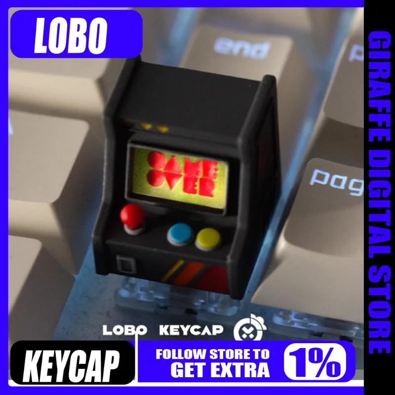 

Винтажная игровая консоль, прозрачная крышка для ключей, персонализированная индивидуальная смоляная механическая крышка для ключей, одинарный ESC, аниме, культурное создание