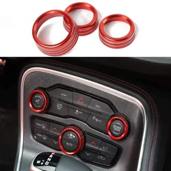 3PCS Keptrim AC Knobs Air Conditioner Switch Button for 2015-2020 Dodge Challenger Charger Chrysler 300 300s, for 2013-2018 Ram