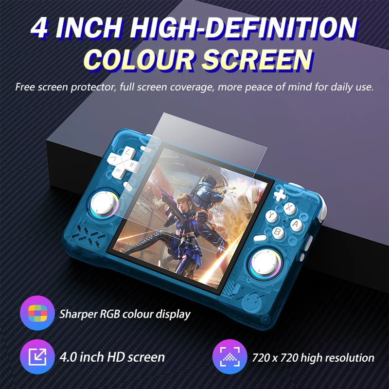 Newest XF40H Retro Handheld Game Console Linux 4.0'' IPS Screen Supports  WiFi Glowing Rocker Portable Pocket Video Games Player