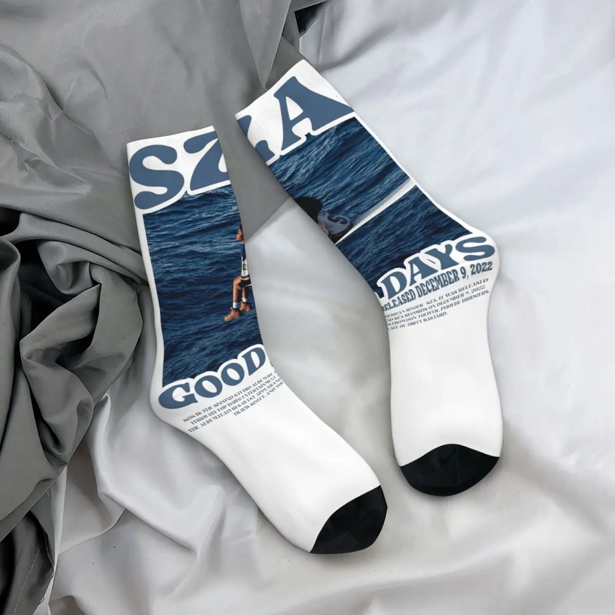 Chaussettes vintage SZA Singer Good DenciTour pour femmes, chaussettes mignonnes, chaussettes heureuses drôles, chaussettes Hip Hop Merch Middle TubeCrew, petits cadeaux