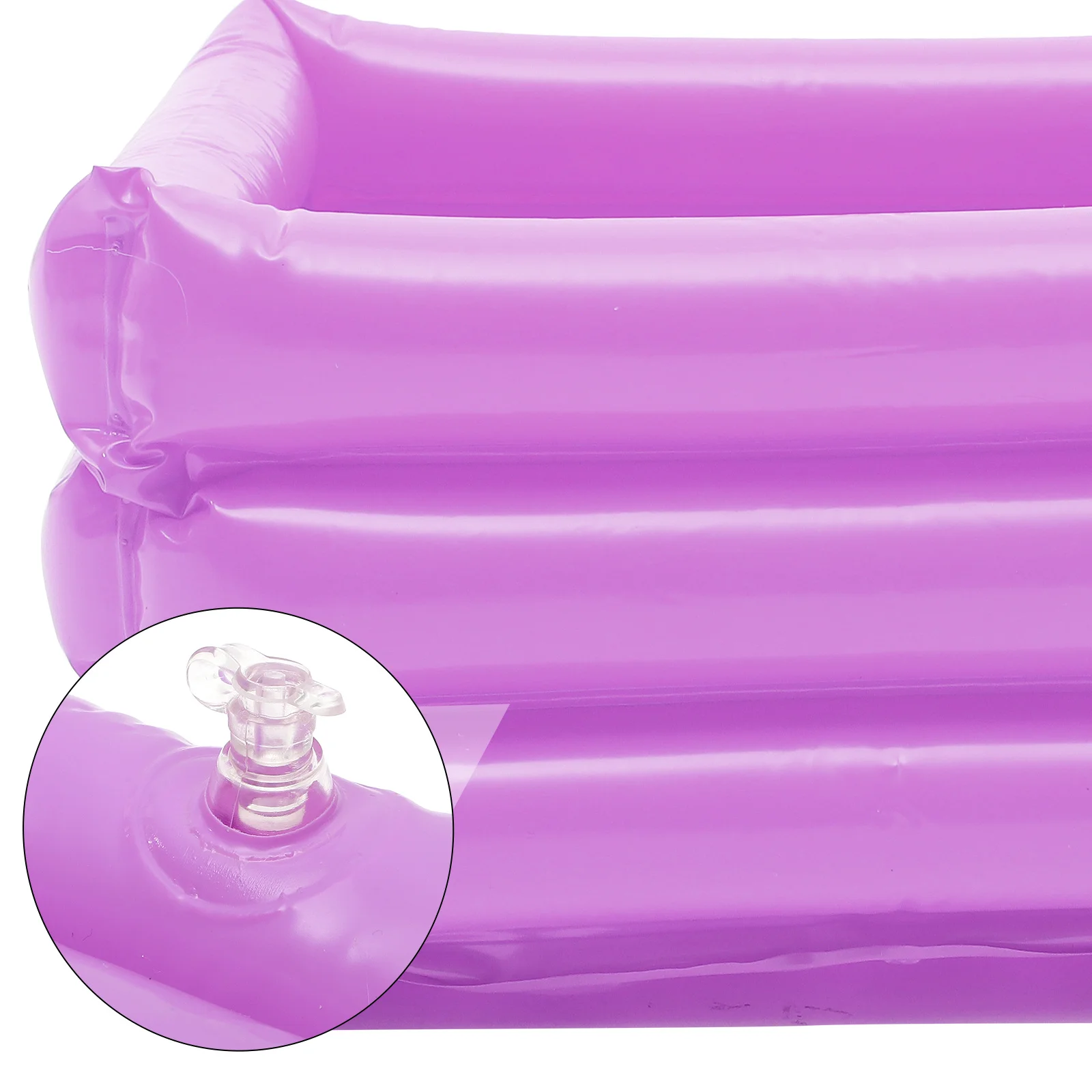

Inflatable Foot Cleaning Container Portable PVC Basin Foldable Foot Bath Bucket Easy Drain for Family Patient Travel Use