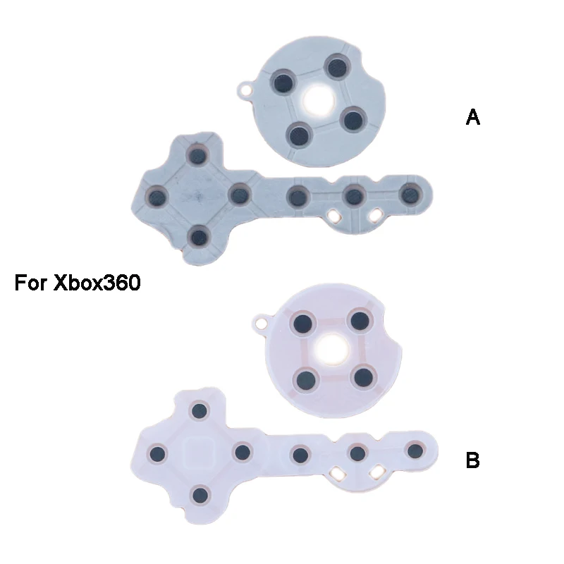 Yuxi แผ่นยางสำหรับ Xbox360, 1ชุดสำหรับเปลี่ยนตัวควบคุมปุ่มเปลี่ยนปุ่มนำไฟฟ้า