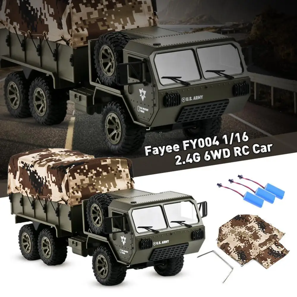 Hot Sale 6 Wheel Drive 2.4G APP Radio Control 720P HD Camera Military Loadable Army Truck Climbing  Card Hobby RC Car Toy Gift