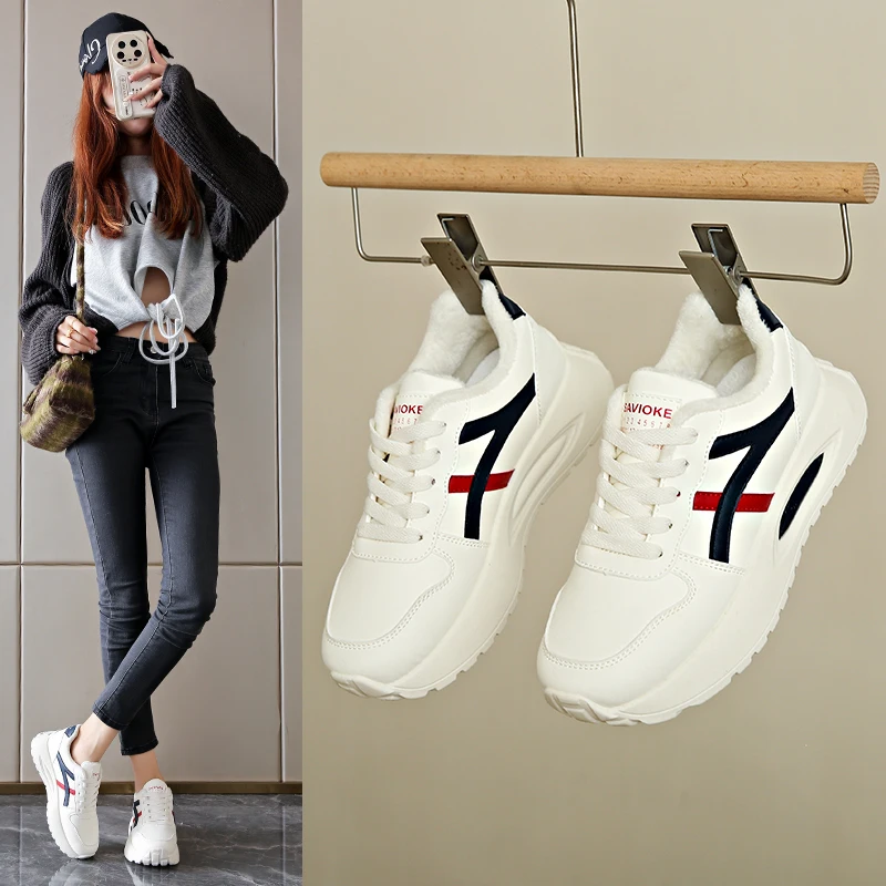 

Dad shoes, cotton shoes, Agan casual fleece-lined warm women's shoes, outdoor casual sports shoes, F25-1