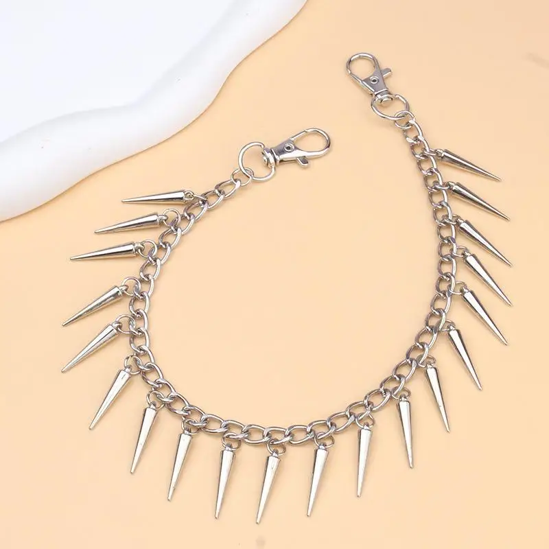Gothic Punk Detachable Bag Chain Set Multiple Cool Charm Designs Handbag Decor Y2K Alt Style Daily Wear Gift
