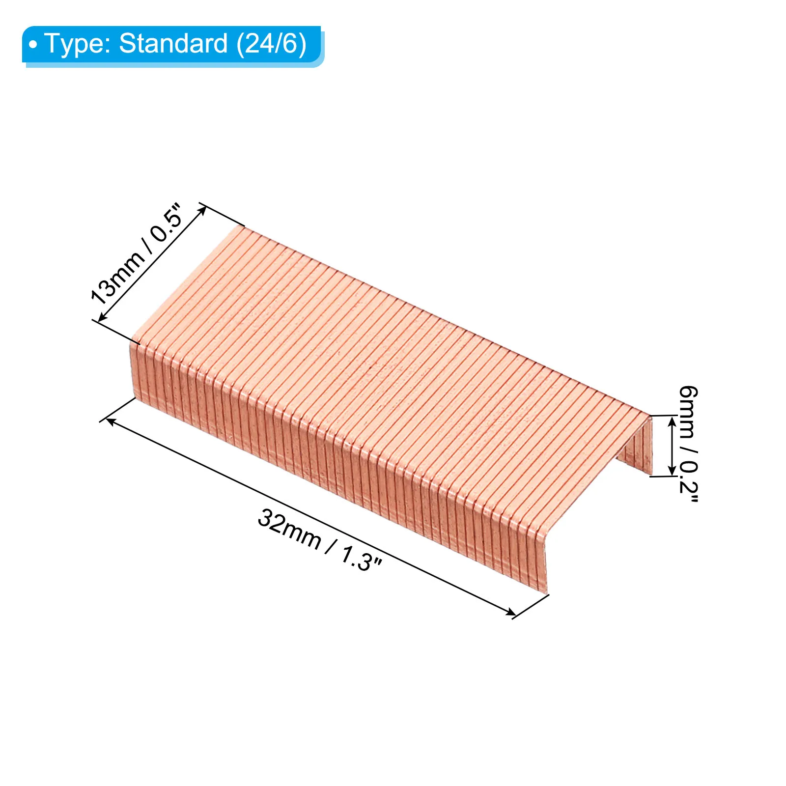 Imagem -02 - Recarga Agrafador Ponto Cinzel Sharp para Desktop Acessórios Ouro Rosa Tamanho Padrão sem Geleia 50 ou Tiras 2000 Pcs 24 ou Grampos