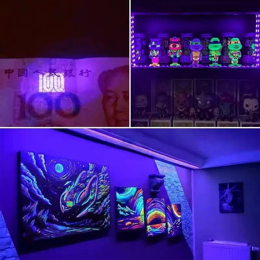 ضوء الأشعة فوق البنفسجية LED بالأشعة فوق البنفسجية، مصباح الأشعة فوق البنفسجية الأسود، SMD 5050، 39nm-405nm، ضوء المسرح، أجزاء مصباح الأظافر تنمو، 12 فولت