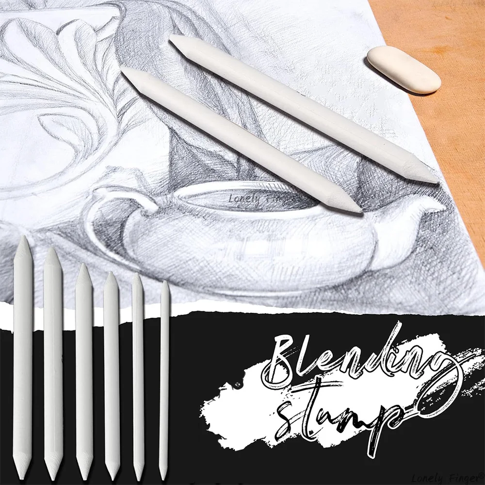 جذوع مزج فنية ورقية لتظليل الرسم، ومستلزمات الرسم وأدوات رسم الرصاص، لرسم رسم الفنان الطلابي #5