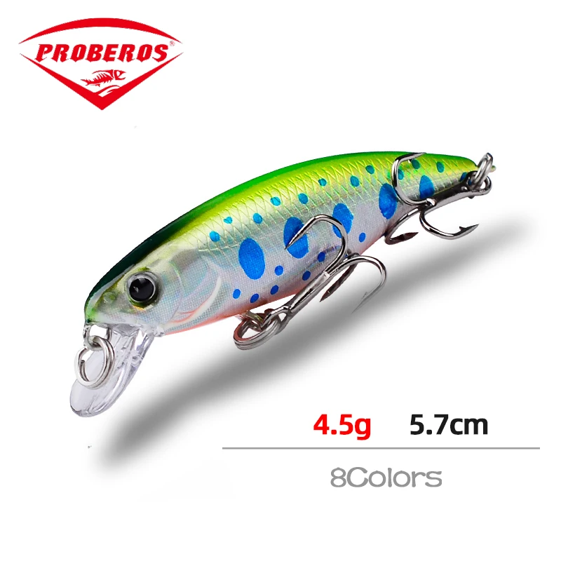 Mini Sinking Minnow Wobblers Fishing Lures 5.7cm 4.5g Trout Artificial Plastic Hard Bait Jerkbait Crankbait Bass Fishing Tackle