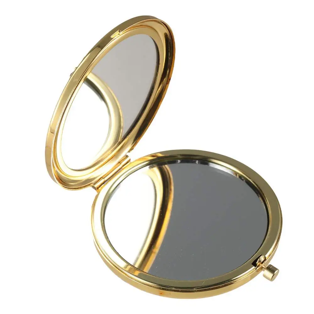 메이크업 거울 금속 절묘한 거울 장식 크리스탈 휴대용 거울 양면 반짝이 포켓 거울 여행