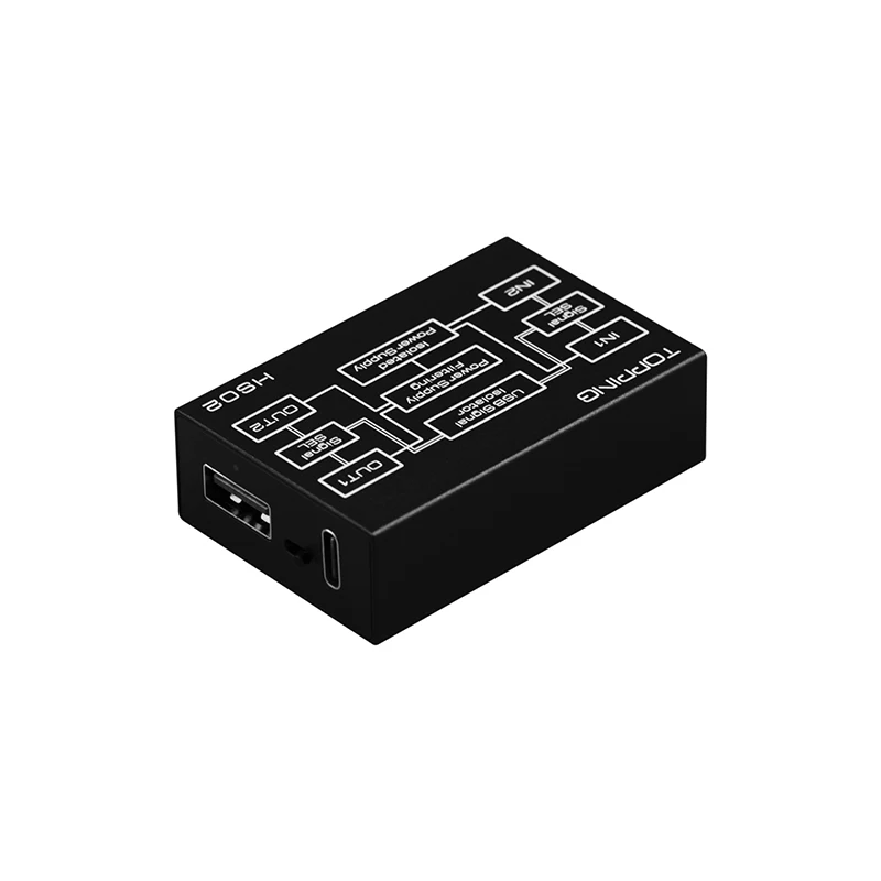 TOPPING HS02 USB 2.0 High Performance AUDIO ISOLATOR Type C input 1500KVRMS PCM32bit/768kHz DSD512 Native 0.073Ultra Low Latency