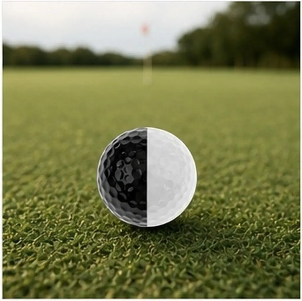 2Pcs Professional Golf Practice Balls Double Color Design for Tracking Effective Putting Training and Technique