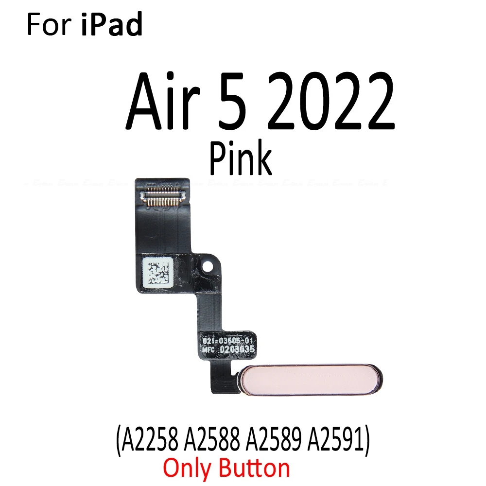 Fingerprint Power Key Button On Off Flex Cable Replacement Parts For iPad Air 4 5 6 10.9 11 inch 2020 2022 2024 No Touch ID