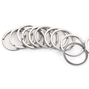 10個不鏽鋼鑰匙圈,適用於15-35mm圓形扁平鑰匙,開口金屬環,鑰匙扣,鑰匙圈製作材料 10 最佳銷售 鑰匙環 - №10