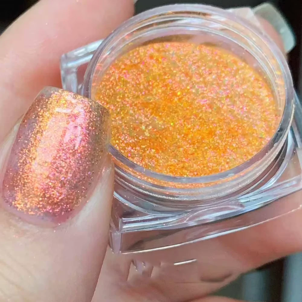 

1Box Chrome Chameleon Polarized Nail Powder Opal Aurora Nail Rubbing Dust Holographic UV Gel Polish Manicure Decorations 0.3g