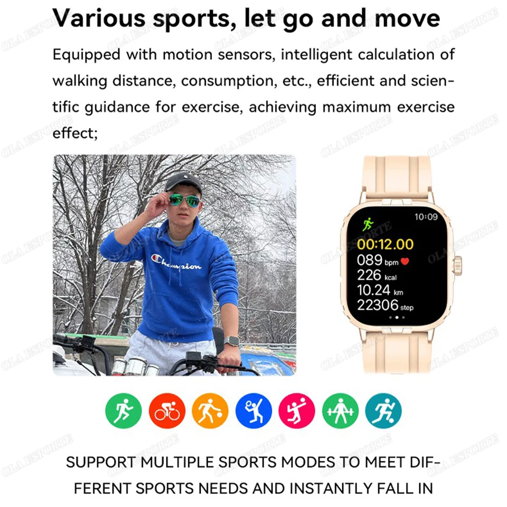 2025 Nuovo Militare Smartwatch Uomo Donna Sport All'aria Aperta Tracker Monitor di Salute IP68 Impermeabile HD Chiamata Bluetooth Astuto Della Vigilanza 2025