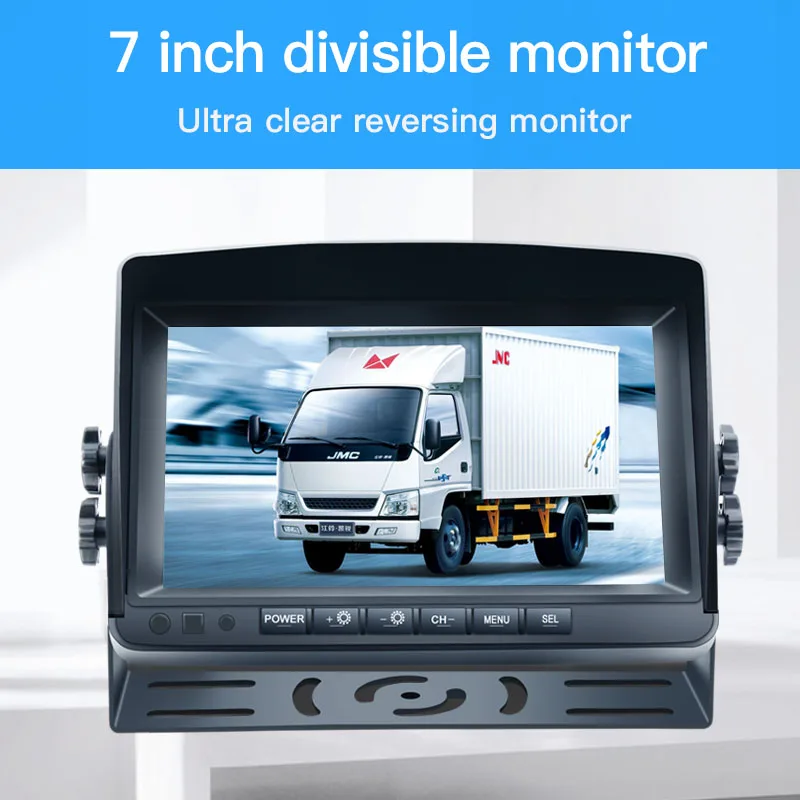 Dashboard Van 7 Inch AV Interface Truck Accessories Caravan Screen 12V 24V Tractor Vehicles Monitor for Vehicle School Bus