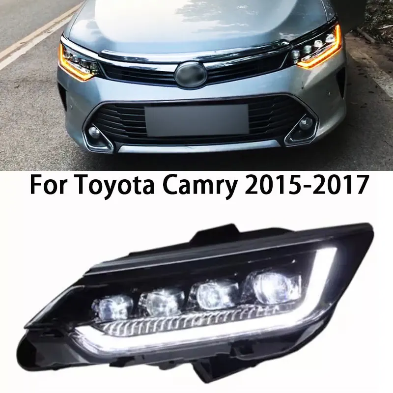 LED Headlights For Toyota Camry XV40 2015-2017 DRL Start UP Animation Car Front Lamps High Quality