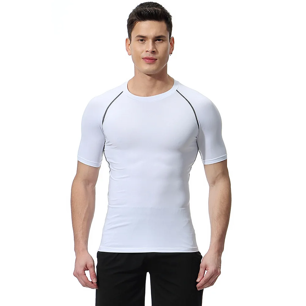 Fitness Wear Men's Summer High Stretch Breathable PRO Tights Running Training Sports Quick Dry Clothes