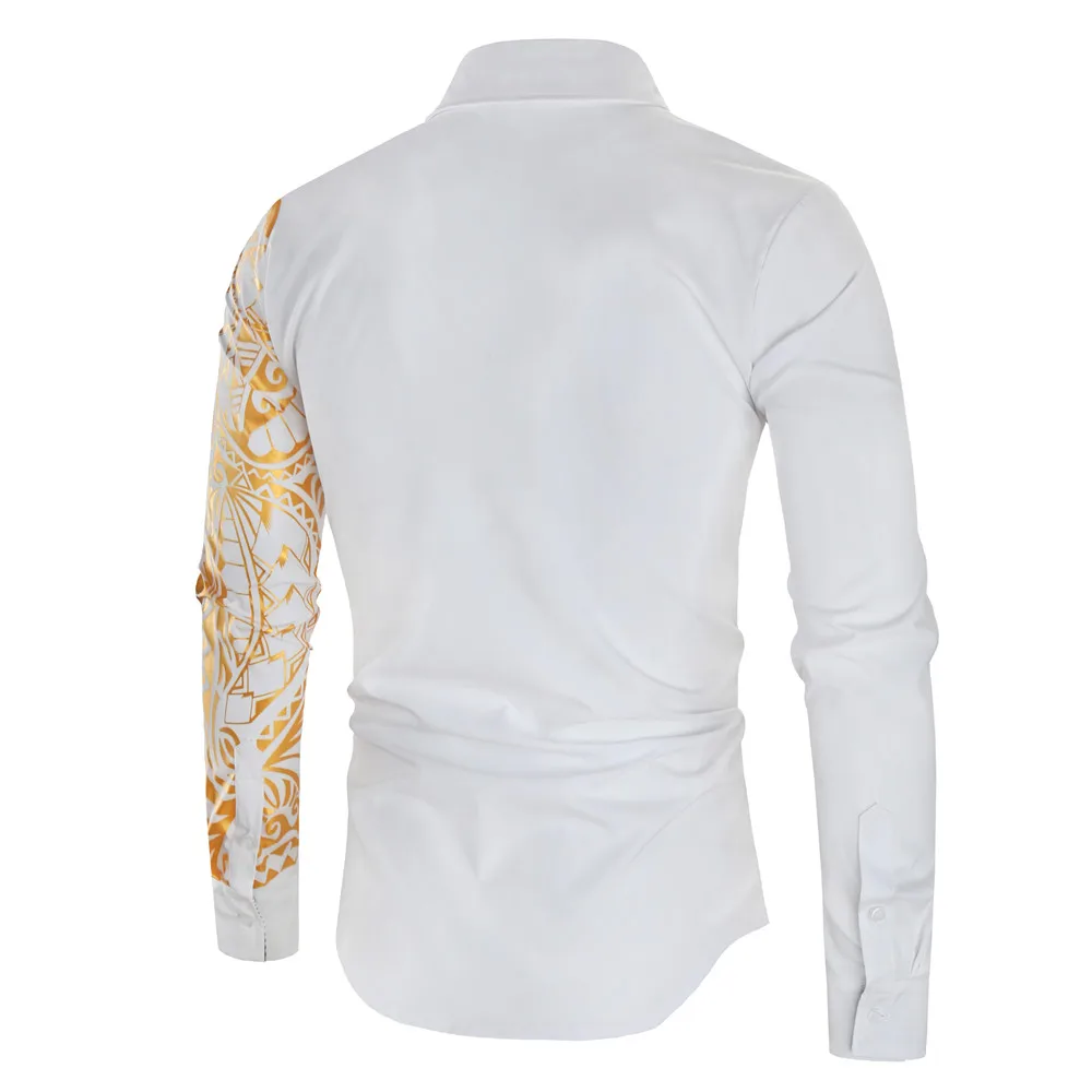 2026 Men's Brand Shirt, Luxury Gold High Quality Long Sleeve Shirts,  Business White Black Men Dress Prom Social Print Shirts - AliExpress  200000343