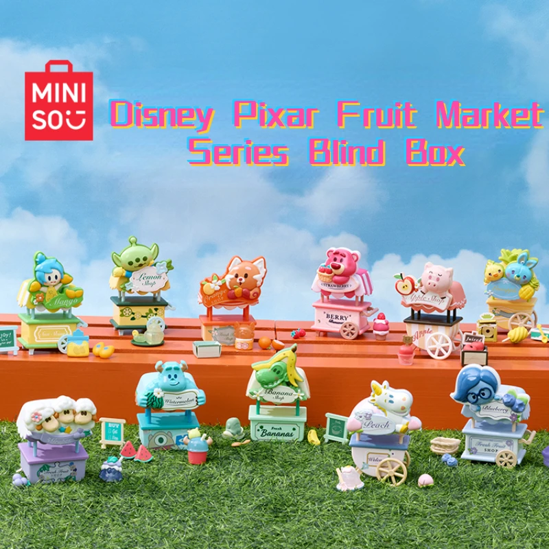 MINISO Cartoon Animation Disney Pixar Fruit Market Series Blind Box Creative Trendy Toy Figure Desktop Ornament Blind Box Gifts