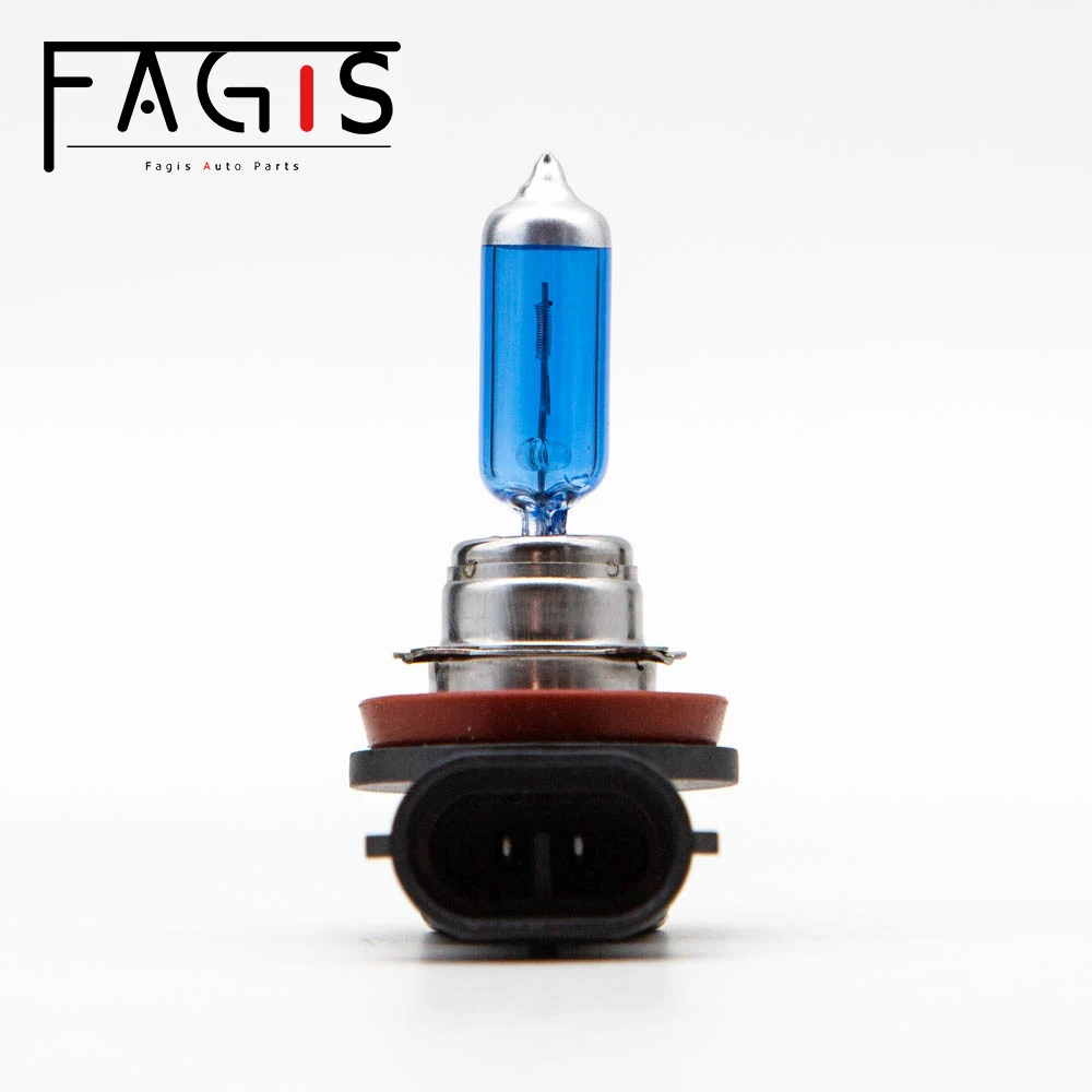 Fagis 1 pz H16 12V 19W Super White PGJ19-3 faro Auto 4800K Auto lampadina alogena luci Auto vetro quarzo blu Auto lampadina alogena