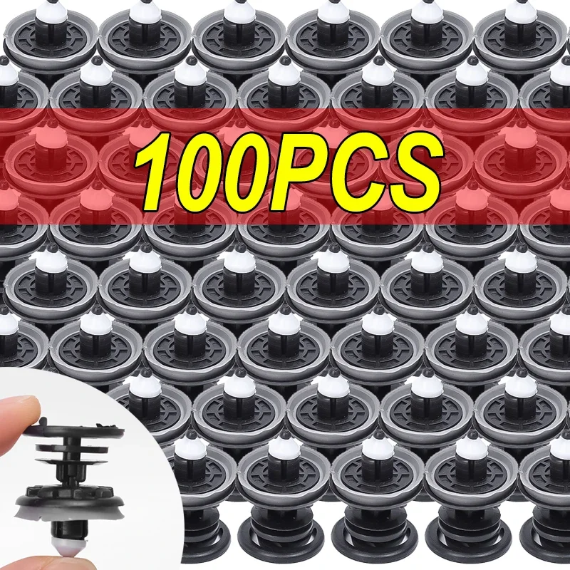 10/50/100Pcs Auto Door Panel Snap Door Interior Plate Black Plastic Clip Fastener Suitable for Volkswagen Audi Series Vehicles