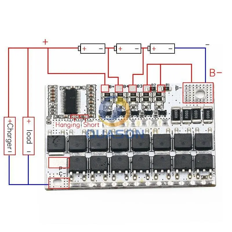 3s/4s/5s Bms 12v 16.8v 21v 3.7v 100a Li-ion Lmo Ternary Lithium Battery Protection Circuit Board Li-polymer Balance Charging