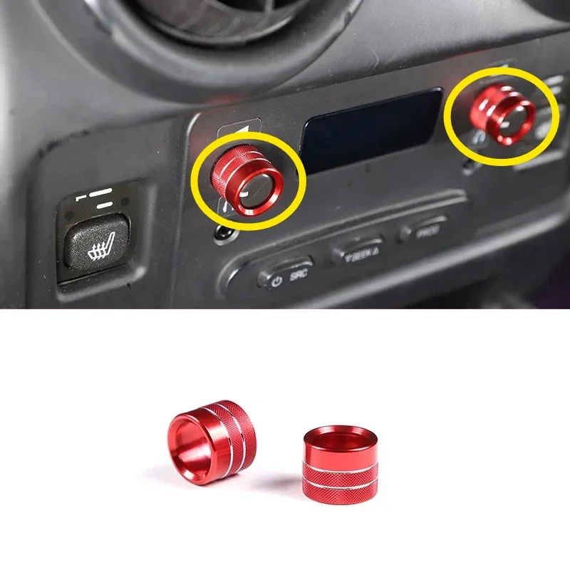 

car styling Aluminum alloy Silver/Red Car Rear headphone volume adjustment knob cover Fit For Hummer H2 2003-07 Car Accessories