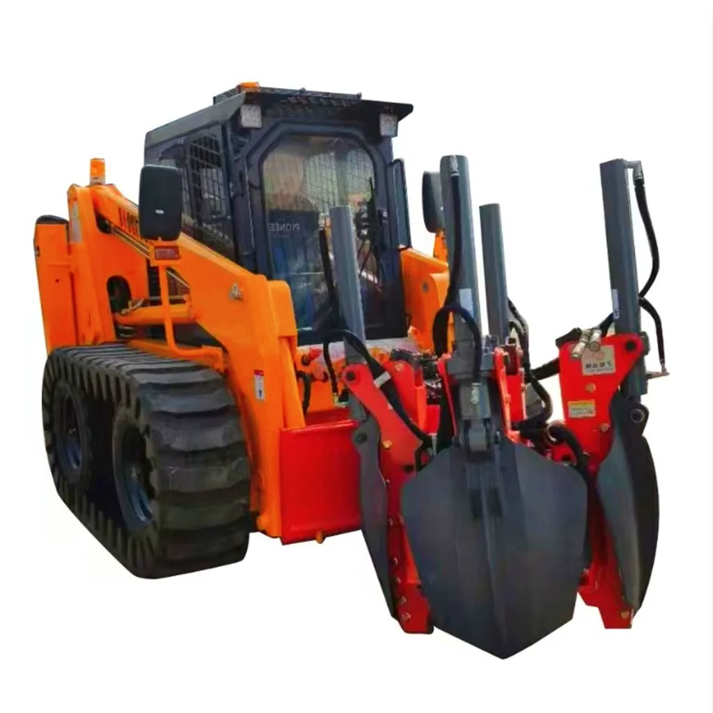 High Flow Rate Skid Steer Loader, Tree Spade Machine, Shovel Tree Digger, 100HP, para venda