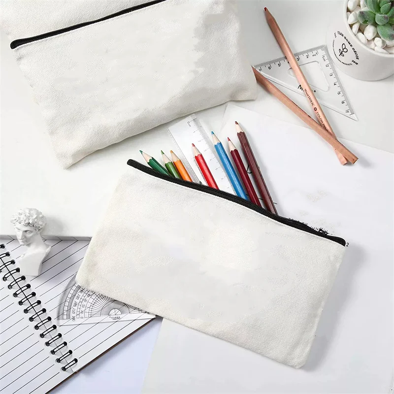 Sublimation Blank Cosmetic Bags Pencil Bag Coin Purse School Office Organizer  Female Storage Make Up Cases For Ladys