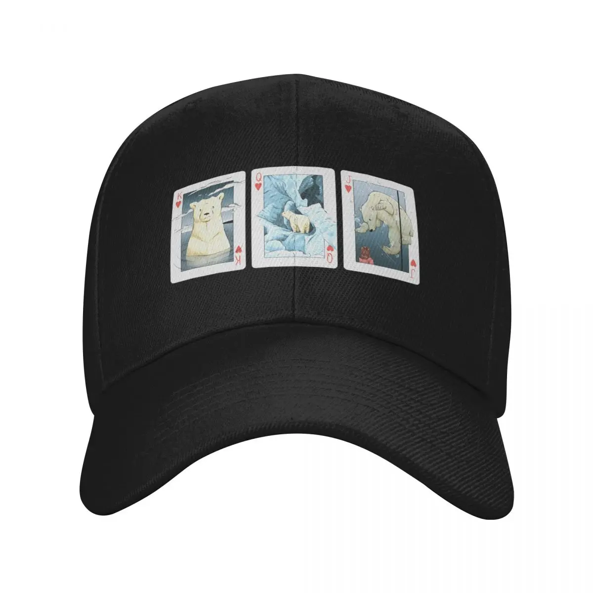 Polar Bear Hearts Cards Print Baseball Cap hiking hat Fishing cap Hat Man Luxury Hat Baseball Cap Women's Hats For The Sun Men's