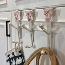 Iron Hook French Bow Pearl Double Door Rear Hangers Cabinet Door Clothes Hook Kitchen Door Hanger Rack Home Decor Organization