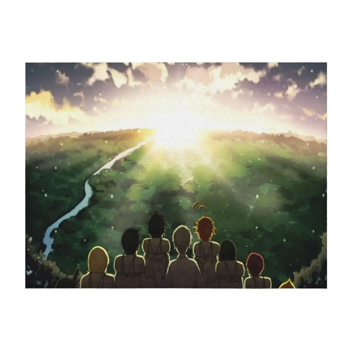 

The promised neverland Yakusoku no Nebārando Throw Blanket heavy to sleep Blankets For Baby Soft Plush Plaid Plaid Blankets