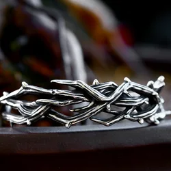 BEIER 2024 New Creative Design Thistles thorns Bracelet Men's Cuff Bracelet Popular Stainless Steel Jewelry