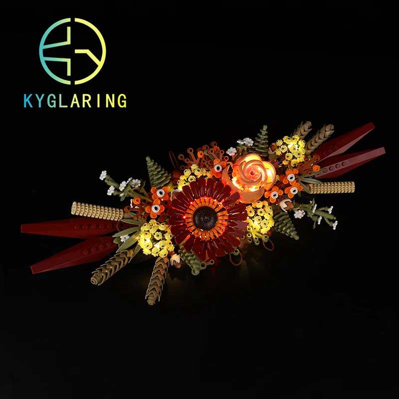 Kyglaring-Kit d'éclairage LED pour modèle de nuit de pièce maîtresse de fleurs séchées, blocs de construction non inclus, 10314