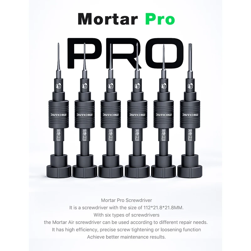 MECHANIC magnetic precision screwdriver Mortar PRO Cross 1.5 1.2 Penta 0.8 Triangle 0.6 Suitable for iPhone repair tools