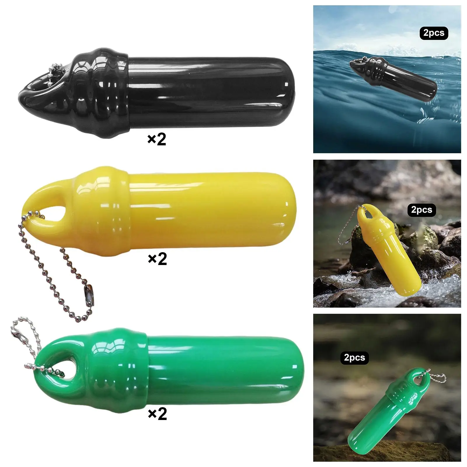 Buoyant Key Rings Purse Float Waterproof PVC Pendant Floating Keychain Wallet for Yachting Boating Canoeing Water Sports Kayak